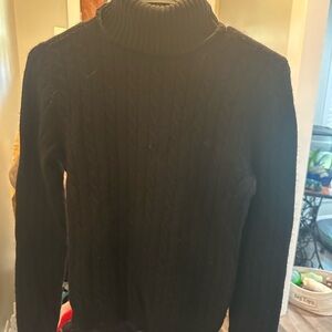 Lauren Ralph Lauren Black Cashmere Turtleneck Sweater